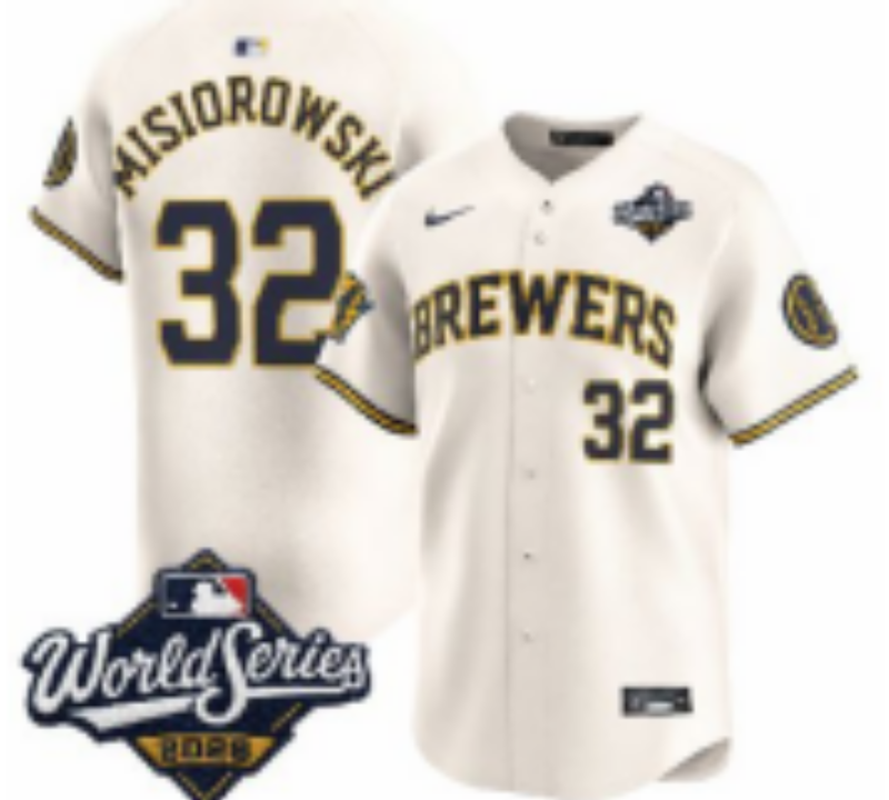 Women Milwaukee Brewers #22 Yelich cream Nike 2026 World Series jersey 1021065